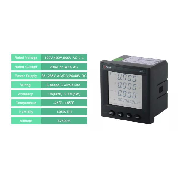 AC Multi Function Panel single phase energy meter IP20