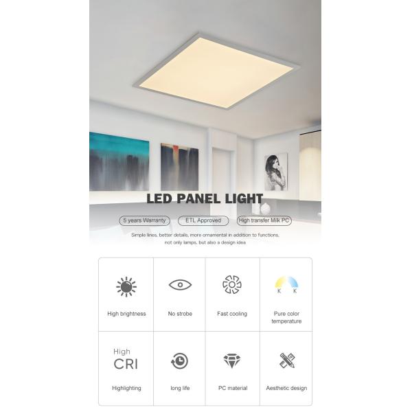 Indoor 50000 Hrs 600x600 60w Flat Panel LED Ceiling Lights