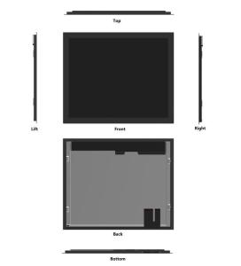 China Waterproof Open Frame Touch Screen Monitor 21.5 Inch 10 Points wholesale