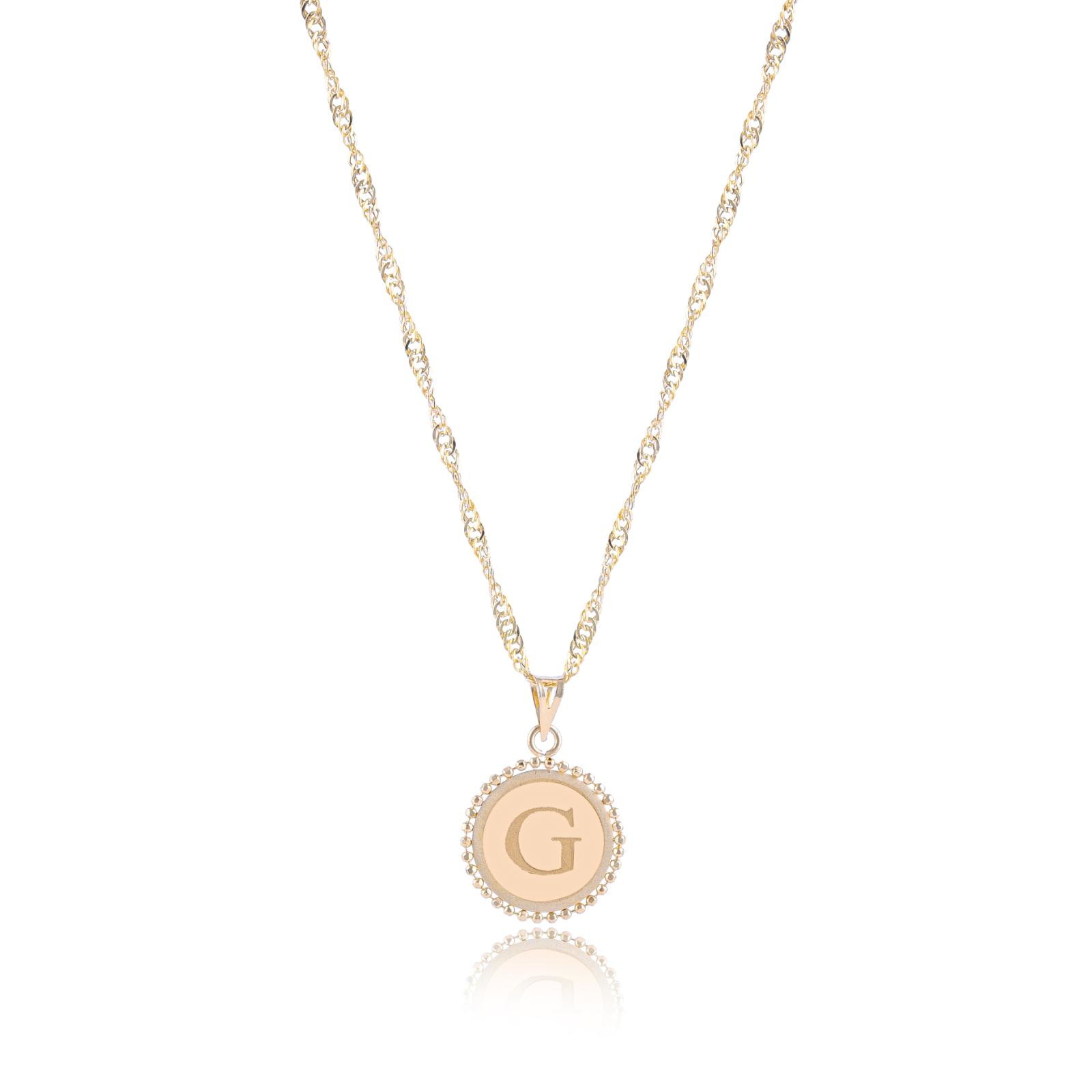 18K Gold ‘G’ Pendant Necklace