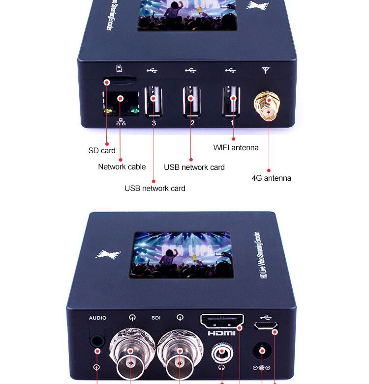 RTMP RTSP Streaming Server 4G Wifi Encoder for Fast and Stable Live Streaming