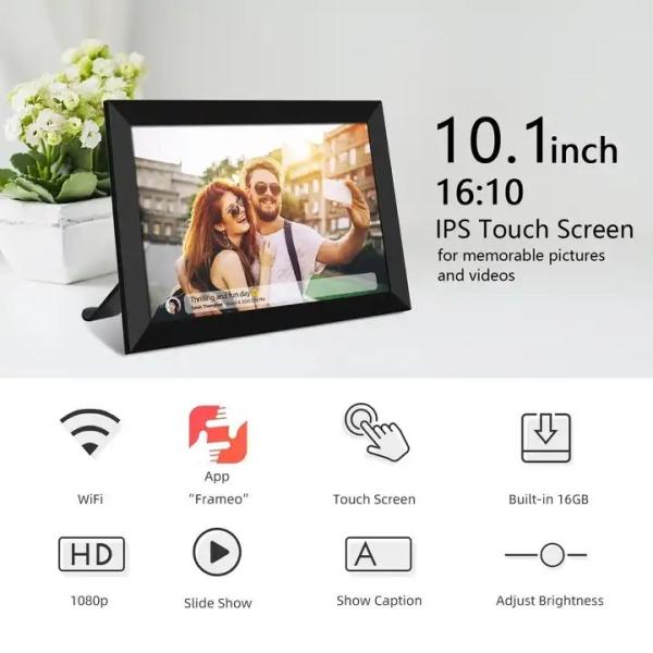 Quality Acrylic 250cd/M2 Smart Picture Frame , Durable Digital Photo Frame For Advertising for sale