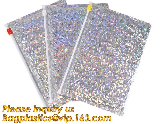 Flat Envelopes Zip lock Bubble Bag, Low Price Most Popular Bubble Slider Bag,Plastic PE Material Mailer Slider Air Ziplo