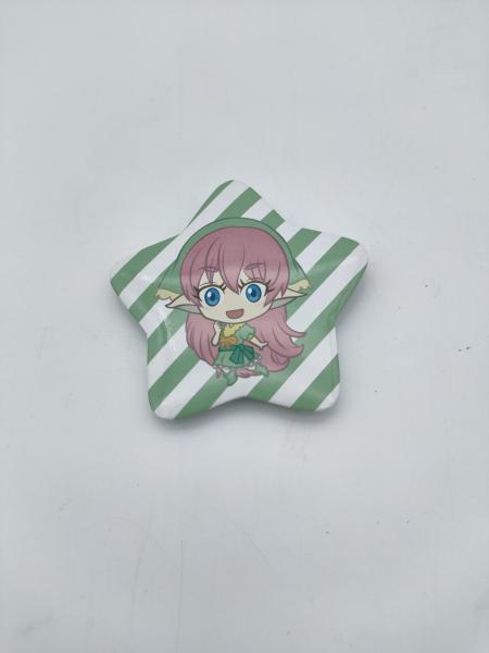 Quality Star Cute Girl Metal Pin Badges Pentagram Shape Stainless Iron Material for sale