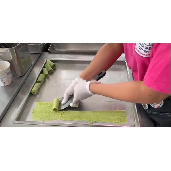 Double Pan Ice Cream Machine Fried With Freezer/Ice Cream Roller Machine