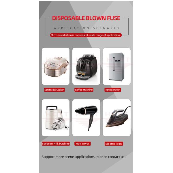 Metal Link Thermal Fuze Cutoff Fuse 16A 250V Radial Lead Temperature ODM