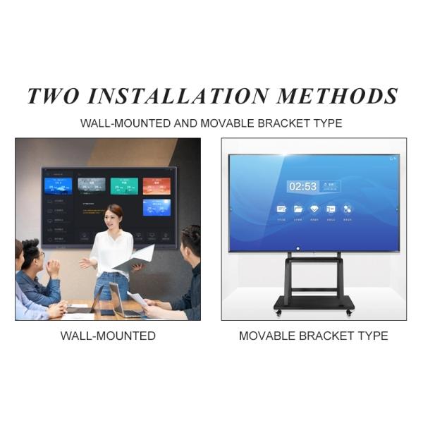 75 Inch Infrared Touch Screen Digital Interactive Whiteboard with Dual-System for Meeting Rooms