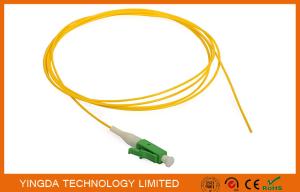 China LC APC Fiber Pigtails OS2 Simplex 900um 1Meter , Pigtail LC APC SM SX 1M wholesale