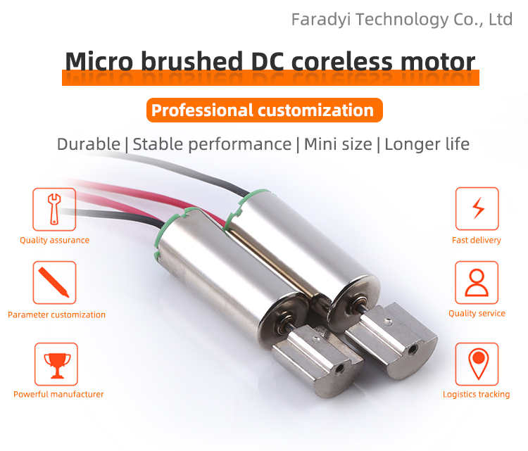Faradyi Customized Model Airplane,Brushed Miniature Vibration Motor,Pin-type Coreless Dc Motor