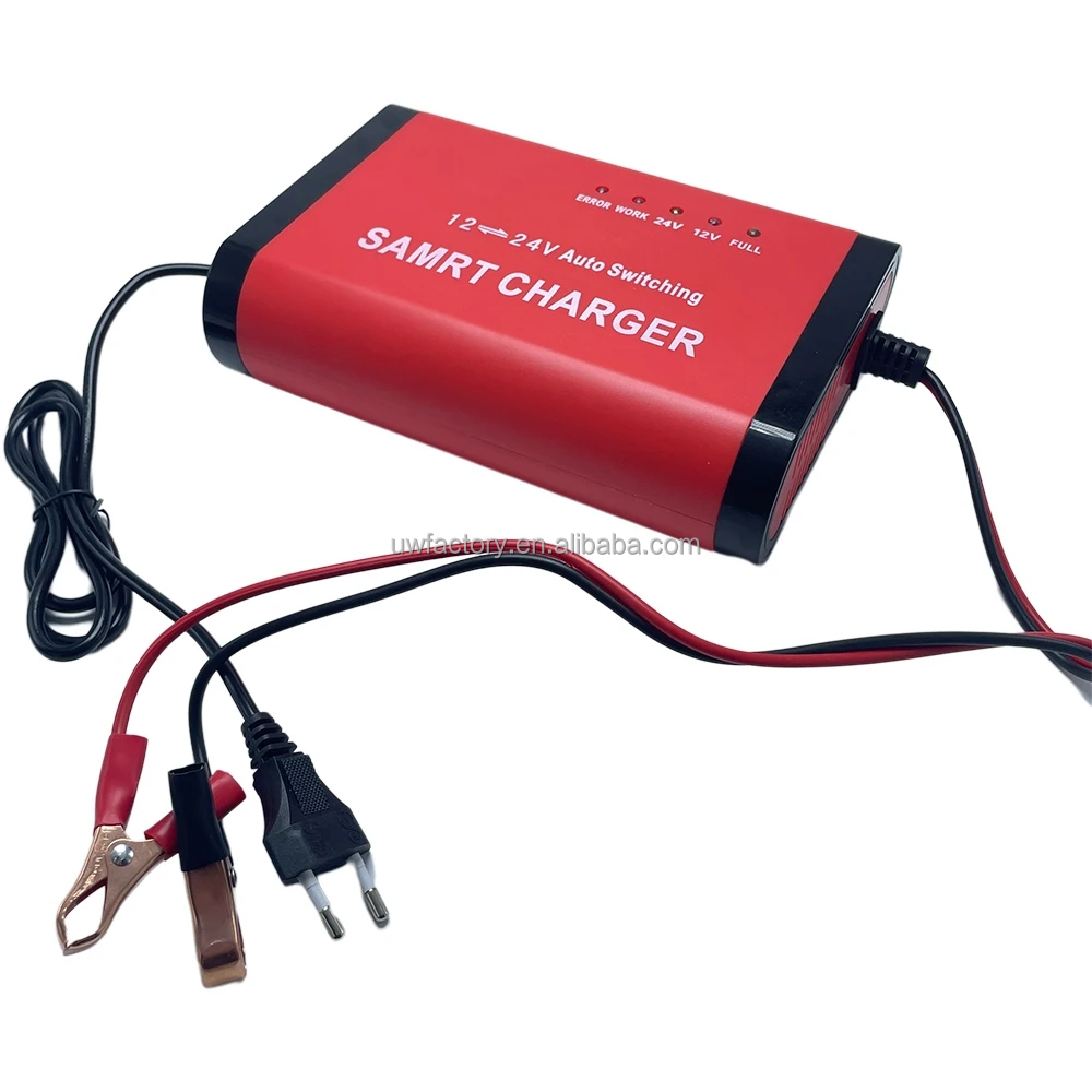 Connector Current Protection Full Automatic 12V/24V 10A 5A Car Battery Charger for Motorcycle Lead Acid Battery Output