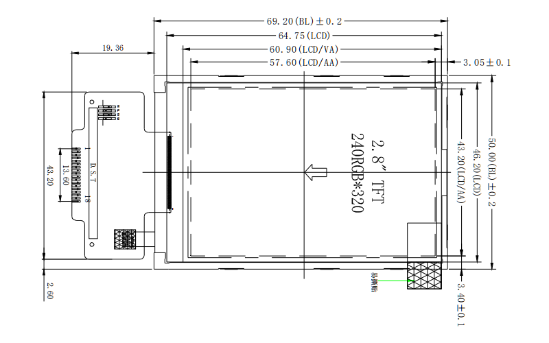 320x240 2.8 Inch Ips Screen ILI9341V 2.8" SPI LCD Module Display Screen