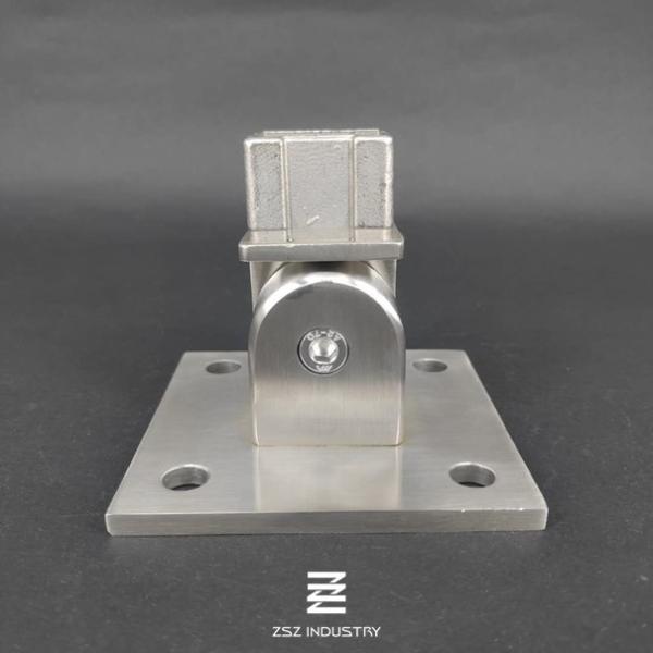 Professional Glass Balcony Railing / Stainless Steel Square Post Silver Color Box Packaging