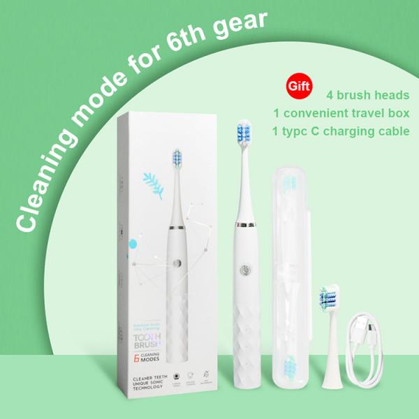 Quality Ultra Sonic Rechargeable Smart Timer Teeth Whitening Brush For Bathing for sale