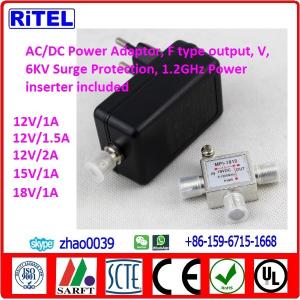 China ac/dc converter power adaptor with 6kv surge protection for catv matv smatv drop amplifier, ftth optic node, cable modem wholesale