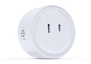 China Round Wifi Smart Plug Outlet / Switch Socket Outlet Japanese Standard 2 Pin on sale