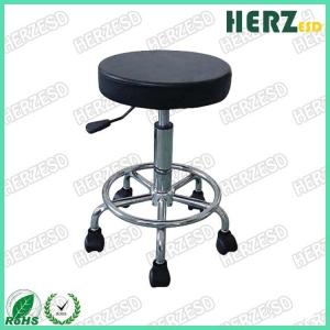 Blue And Black ESD PU Foaming Leather Chair With Footrest