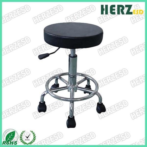 Quality Blue And Black ESD PU Foaming Leather Chair With Footrest for sale