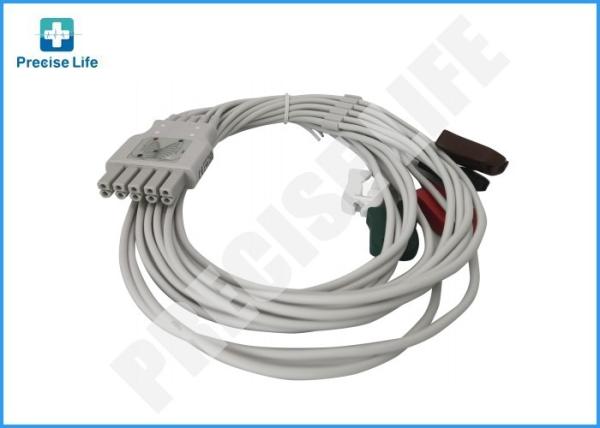 Quality Drager MP03414 ECG Cable 5-lead Dual-pin Connector IEC2 Color Code 1.5m for sale