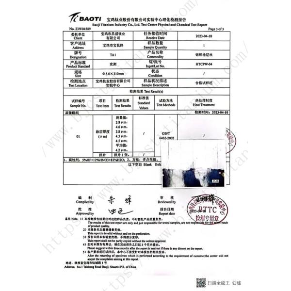 titanium ribbon anode 6.35x0.635mm for cathodic protection (ICCP) in Fine Sand and Concrete
