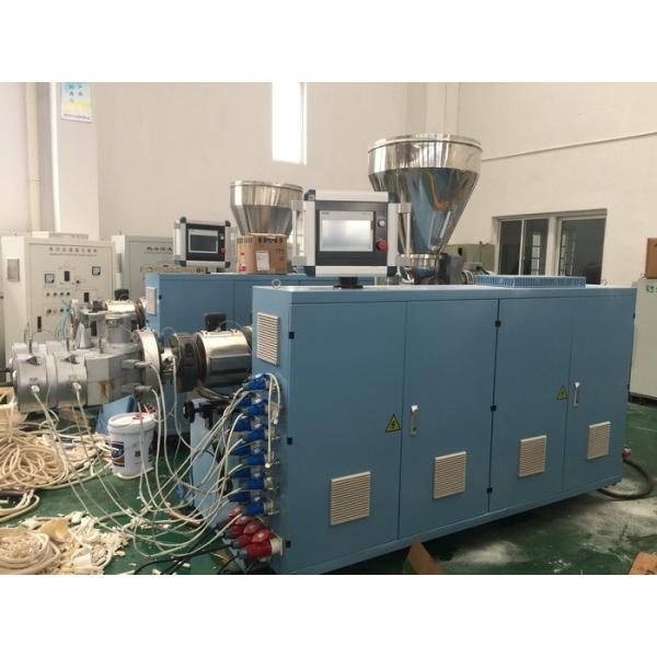 Air Supply >0.5Mpa PVC Pipe Extrusion Line , PVC Pipe Making Machine Four Cavity Extrusion