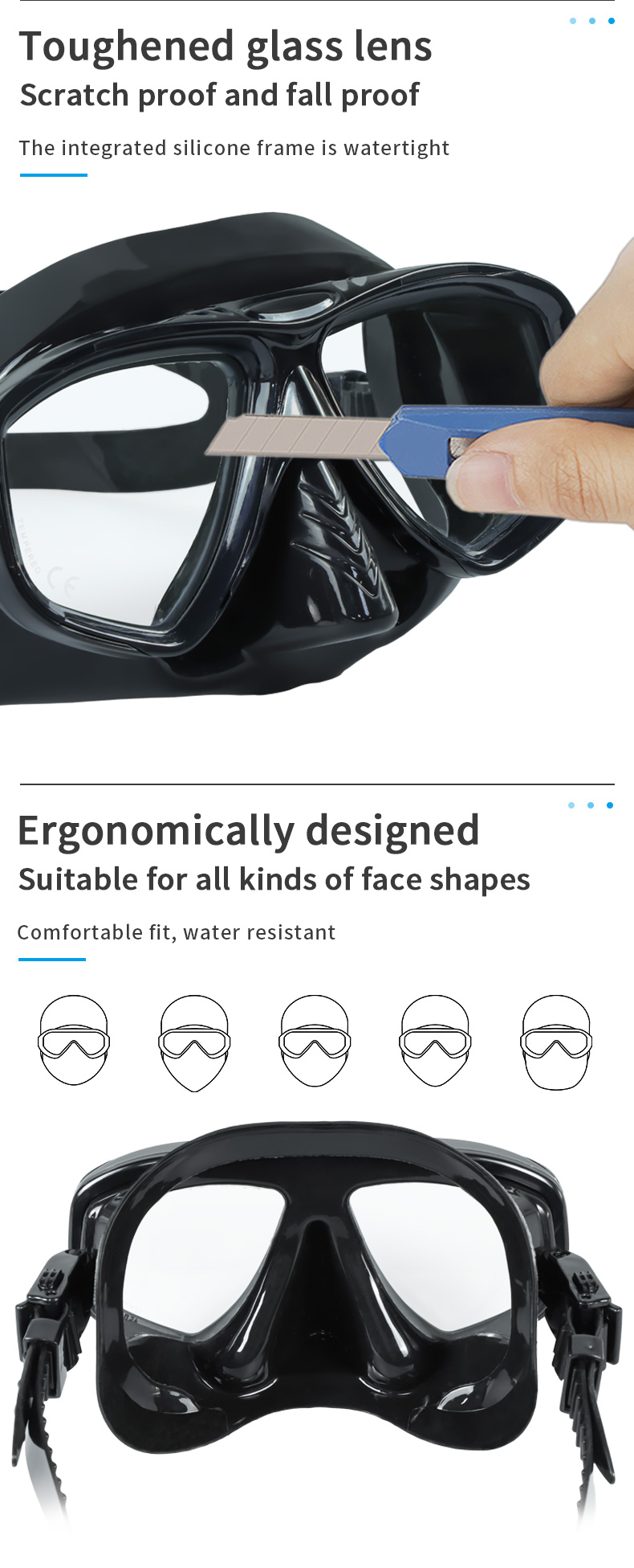 Seaview Swimming Scuba Diving Mask Snorkeling For Glasses Anti Fog