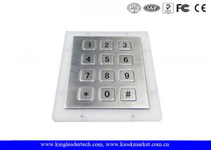 China Panel Mount Rugged Metal Numeric Keypad With 12 Short Travel Keys wholesale
