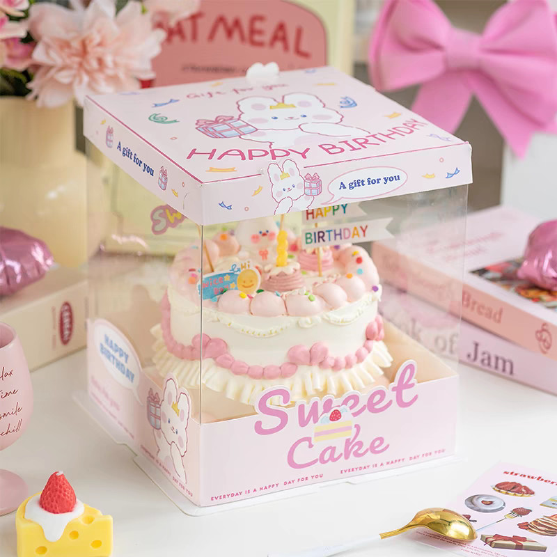 Custom Order Accepted Cake Packaging Boxes with AI CDR Or PDF Design Requirement and Matt Lamination