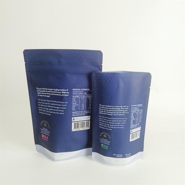 New Wholesale Factory Food Grade Plastic Packaging Pouch Stand Up Aluminum Foil Matte Surface Zipper Protein Powder Bag
