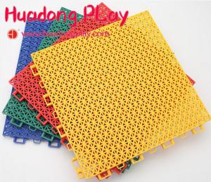 Block Carpet Playground Floor Mats ,  Interlock Playground Safety Mats PP Suspended