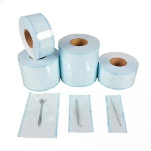 China 50mmx200mm Heat Sealing Medical Sterile Packaging Sterilization Pouch Bags Flat Reels wholesale