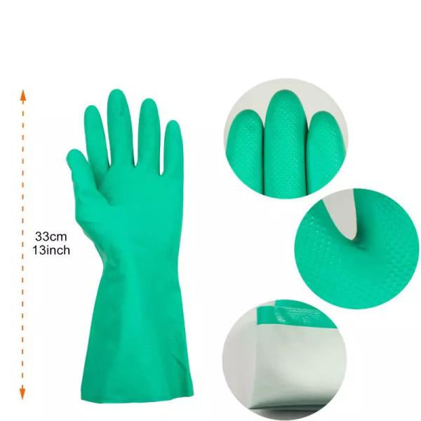 Resistance to chemical corrosion protection rubber hand gloves industrial safety work