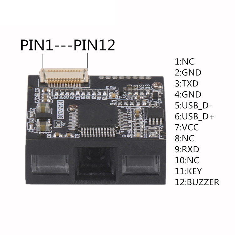 1D Barcode Scanner Module CCD Linear Sensor Reader Scan Engine M500C