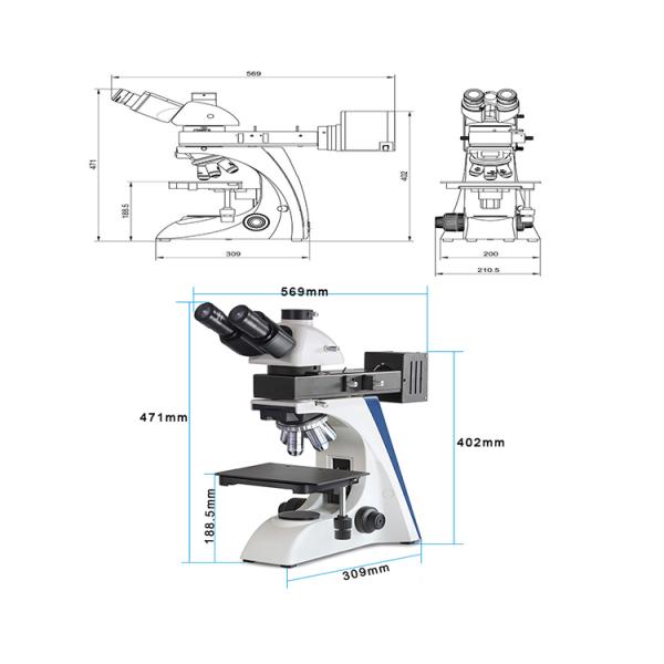 Infinity Optical Upright Metallurgical Microscope Long Working Distance Objective