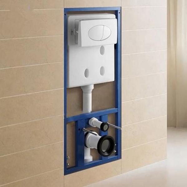 OEM Wall Mounted Concealed Toilet Carrier Frame With Dual Flush Toilet Tank