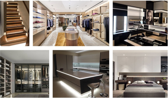 High Density Dotless 480Leds Flexible COB Strip Light COB LED Strip 5Meters/Reel 8MM 12V/24V