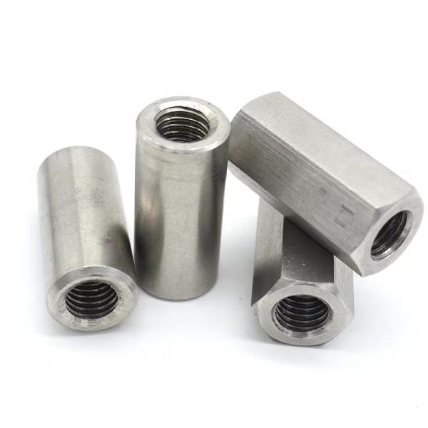 201/304 Standard Stainless Steel Cylindrical Screw Joint Nut with ZINC PLATED Finish