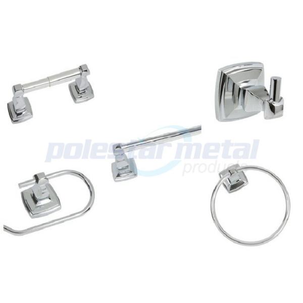 6-1/3" Width Polished Chrome Zamak 4600 Series Collection Towel Holder