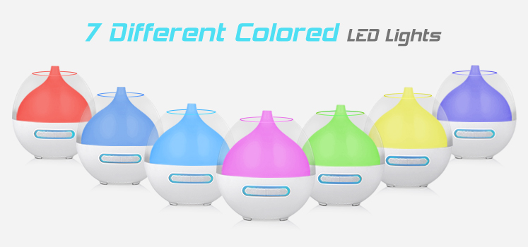 USB 80ml Wood Aromatherapy Diffuser With 7 Color LED Light