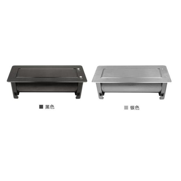 Multi - Functional Clamshell Flip Up Sockets / Office Desk Mounted Electrical Outlet