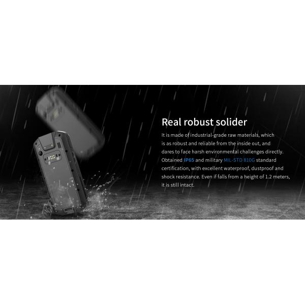 4GB Memory Capacity 5inch Rugged Android PDA with GPS NFC UHF and Back Clip Batteries