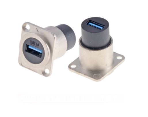 USB 3.0 Zinc Alloy Round Data Connector Dustproof Audio Data Connection for Industrial Electronics Accessories