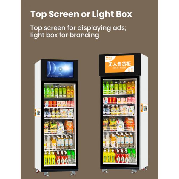 Intelligent Algorithm AI-Powered Vending Machine For Snacks Drinks Fresh Food Fruits Grab And Go Fridge 10