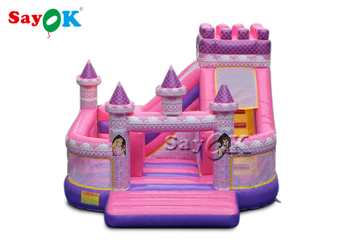 China Kid Waterproof Princess Pink Inflatable Boucing Castle 5x5.5x4.2m wholesale