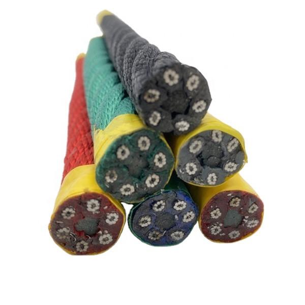 Quality Steel Core Wire Playground Combination Rope 6x8 6 Strands PP Covered for sale