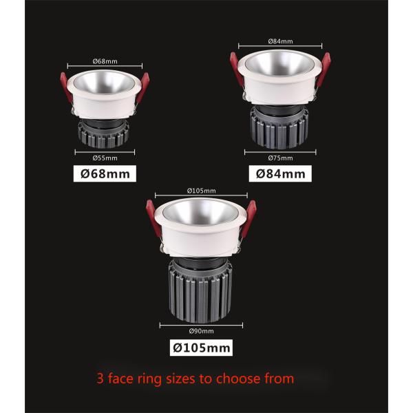 100lm/W Lighting Effect LED Interior Spotlights Ceiling Mounted With ROHS Certification