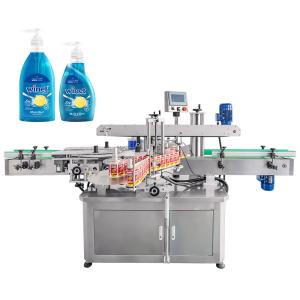 China Hand Sanitizer Alcohol Square Bottle Front Back Labeler Automatic Two Sides Labelling Machine wholesale
