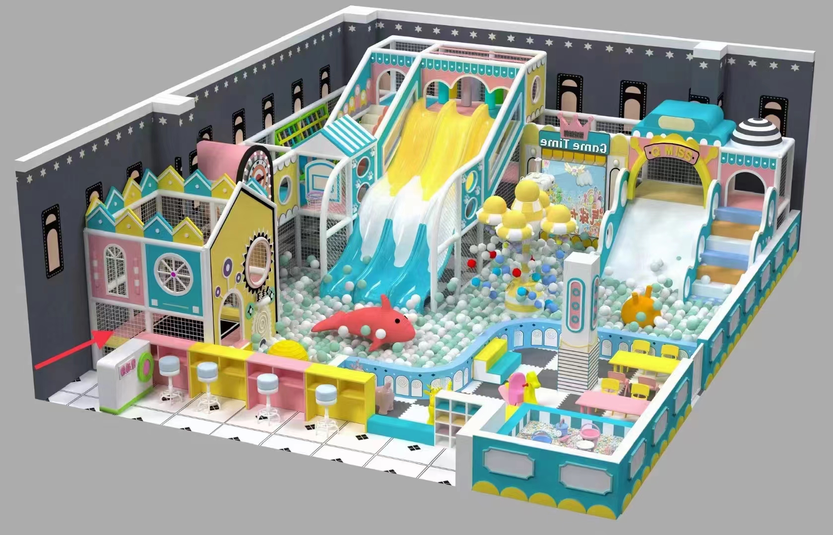 Kindergarten Pre-school Children Indoor Playground Equipment for Shopping Mall