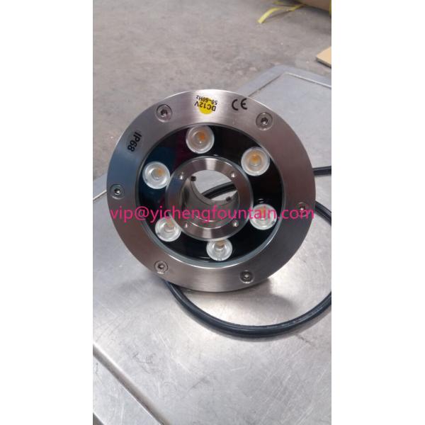 145mm Diameter Fully AISI304 Underwater Led Fountain Lights LED DMX512 Control One Light Passing One Nozzle