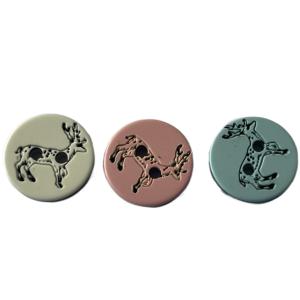 China 2 Hole In 18L Fancy Plastic Buttons With Silk Printed For Garment Accessories wholesale