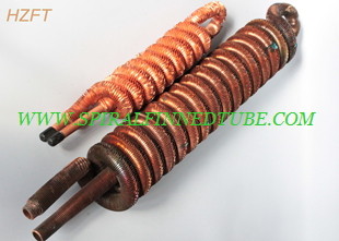 Fuel Gas Coolers Copper Coil Heat Exchanger / Finned Tube Coil